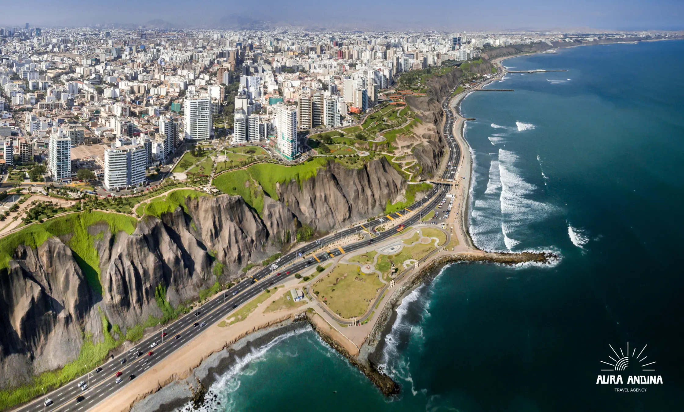 Panoramic view of Lima and the Pacific coast