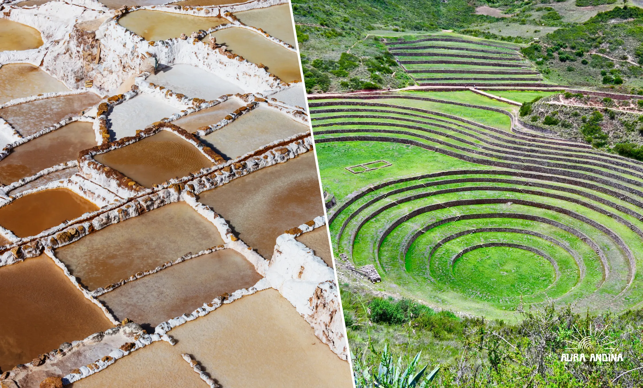 Maras salt mines and Moray terraces in the Sacred Valley